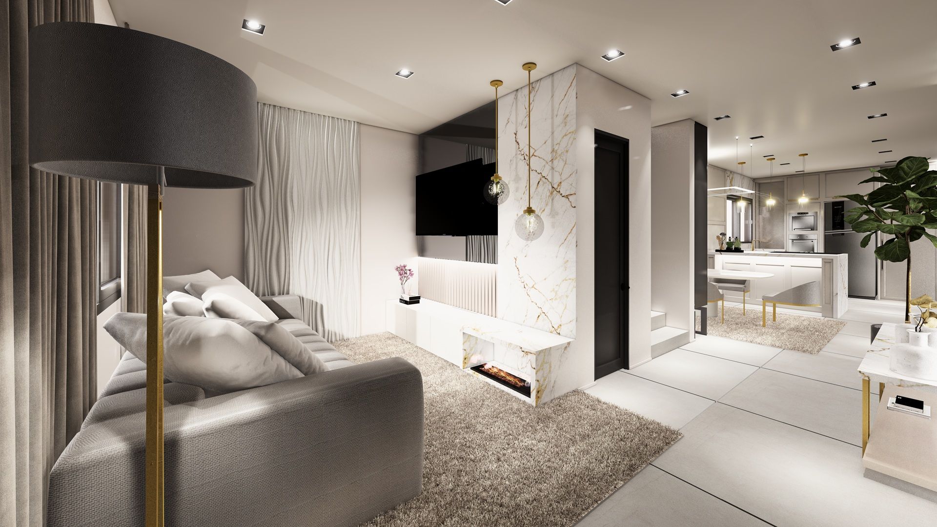 Projeto de interiores - living
